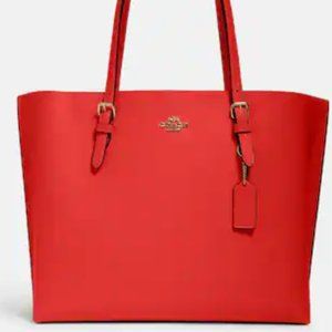 Coach red shoulder handbag